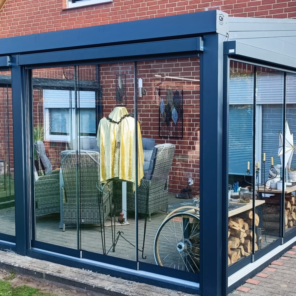 Warmwintergarten mit Schiebeelementen